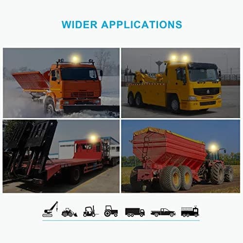 Agrieyes W08 Wireless Amber LED Beacon Light | Magnetic Base Strobe Light for Vehicles thumbnail 6