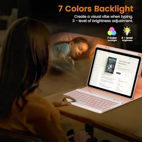 OYEEICE Keyboard Case for iPad Air 5th/4th Pro 11 inch 2020-2022, 7-Color Backlit Detachable Wireless Keyboard Case with Pencil Holder, Stand Folio Cover for iPad Pro 11" 1st-4th Gen & Air 4th/5th Gen thumbnail 4