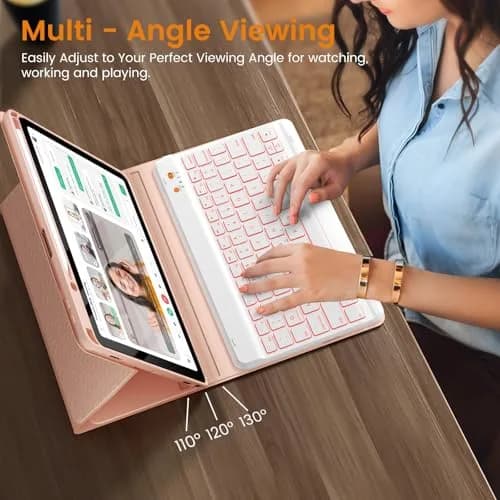 OYEEICE Keyboard Case for iPad Air 5th/4th Pro 11 inch 2020-2022, 7-Color Backlit Detachable Wireless Keyboard Case with Pencil Holder, Stand Folio Cover for iPad Pro 11" 1st-4th Gen & Air 4th/5th Gen thumbnail 6