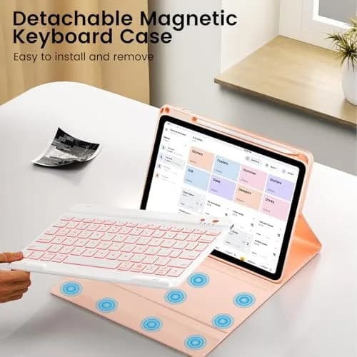 OYEEICE Keyboard Case for iPad Air 5th/4th Pro 11 inch 2020-2022, 7-Color Backlit Detachable Wireless Keyboard Case with Pencil Holder, Stand Folio Cover for iPad Pro 11" 1st-4th Gen & Air 4th/5th Gen thumbnail 7