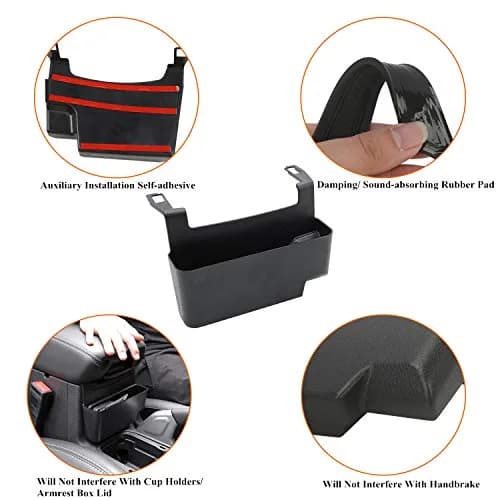 YOCTM Interior Organizer 3-Pack for Jeep Wrangler JL JT Gladiator 2024-2026 | Passenger Grab Tray, Shifter Side Tray, Armrest Storage Box thumbnail 5