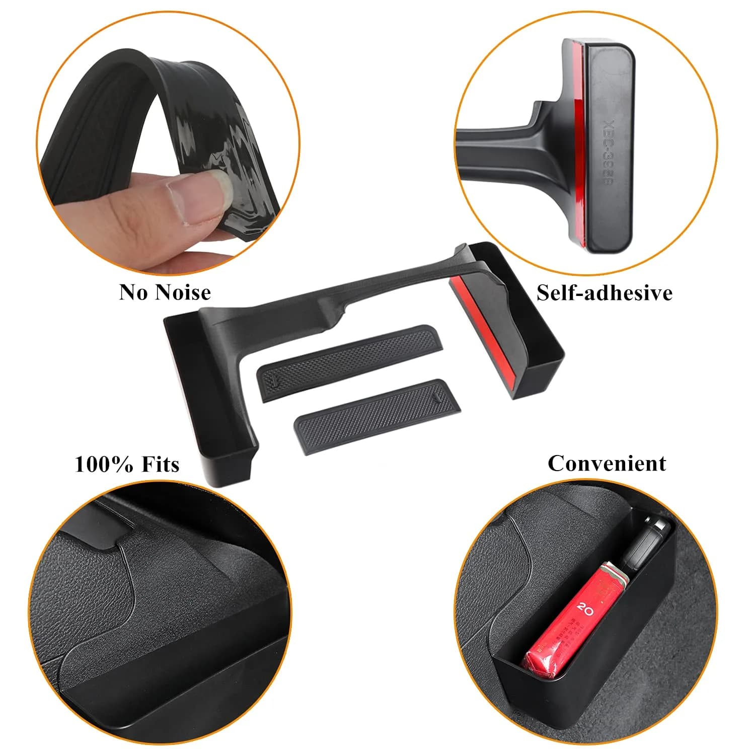 YOCTM Interior Organizer 3-Pack for Jeep Wrangler JL JT Gladiator 2024-2026 | Passenger Grab Tray, Shifter Side Tray, Armrest Storage Box - view 6