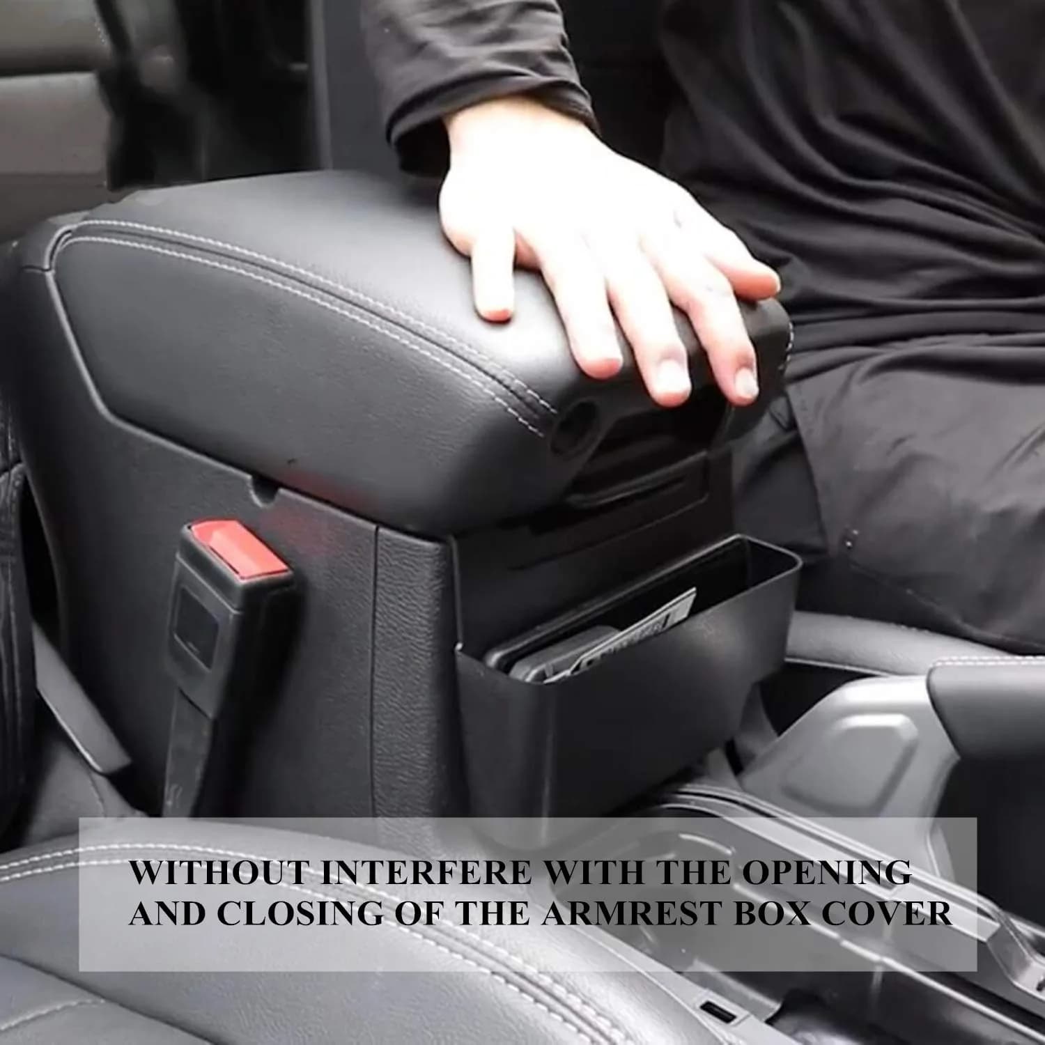 YOCTM Interior Organizer 3-Pack for Jeep Wrangler JL JT Gladiator 2024-2026 | Passenger Grab Tray, Shifter Side Tray, Armrest Storage Box - view 8