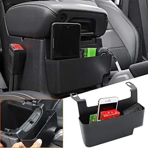 YOCTM Interior Organizer 3-Pack for Jeep Wrangler JL JT Gladiator 2024-2026 | Passenger Grab Tray, Shifter Side Tray, Armrest Storage Box thumbnail 3