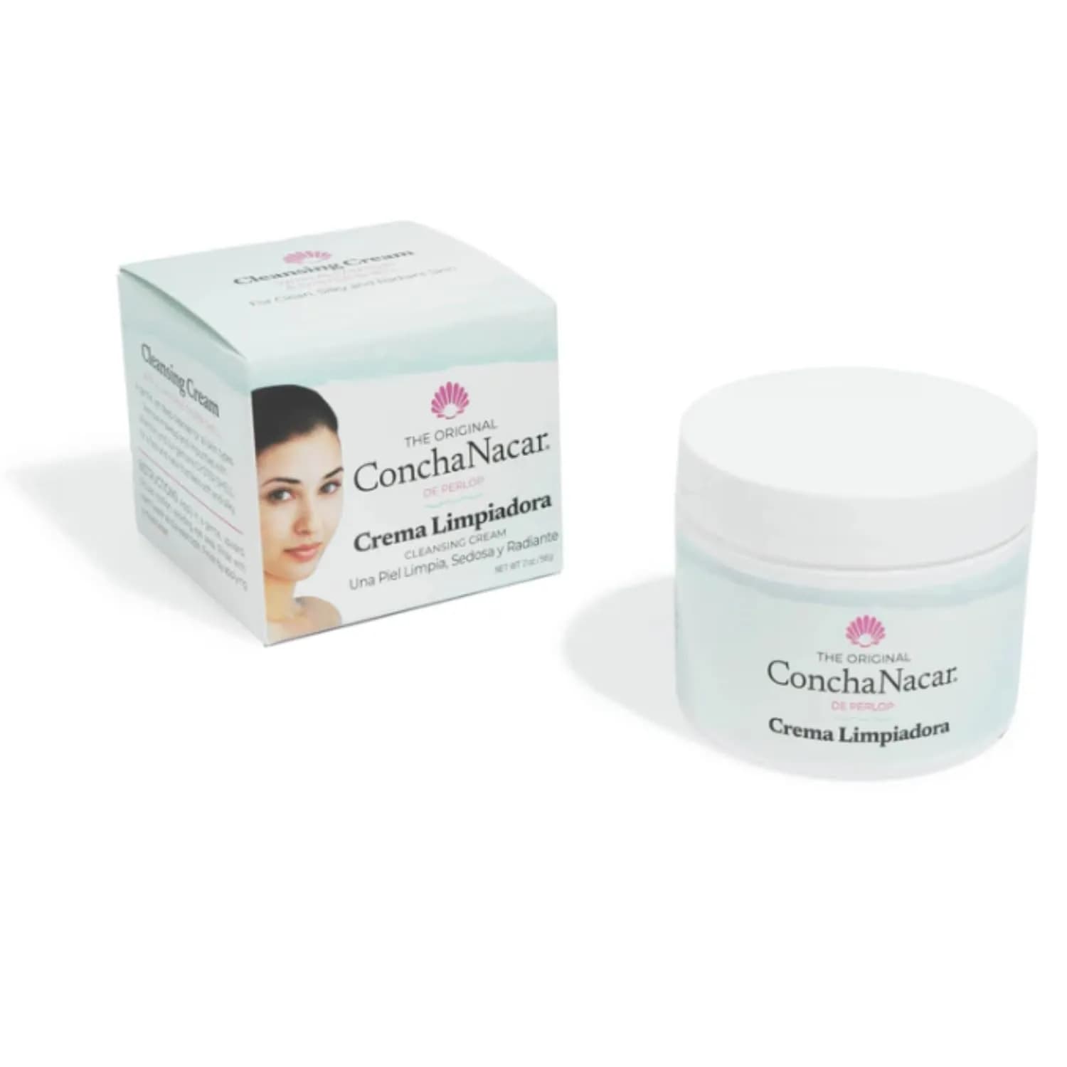 Concha Nacar Facial Cleanser by Perlop 88.7 ml (2 Fl Oz) x 2 | Gentle Deep Pore Cleansing for All Skin Types - main product image