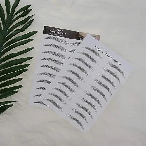 Micro Traders Natural Eyebrow Color Stickers 10 Sheets (100 Pairs) | Hair-Like Waterproof Transfers for Women & Men thumbnail 7