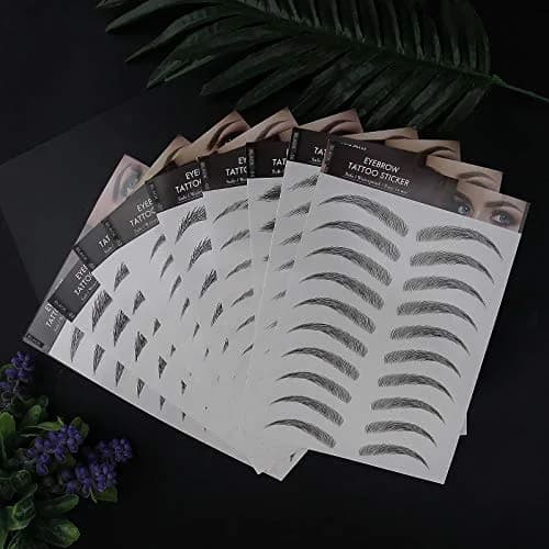 Micro Traders Natural Eyebrow Color Stickers 10 Sheets (100 Pairs) | Hair-Like Waterproof Transfers for Women & Men thumbnail 8