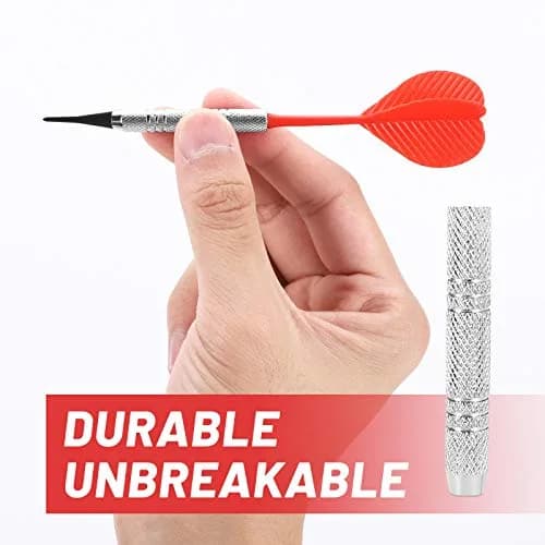 Accmor 12 Pack Soft Tip Darts with 100 Extra Tips | 14.8cm (5.8 inch) Metal Shaft Darts, 13g thumbnail 4