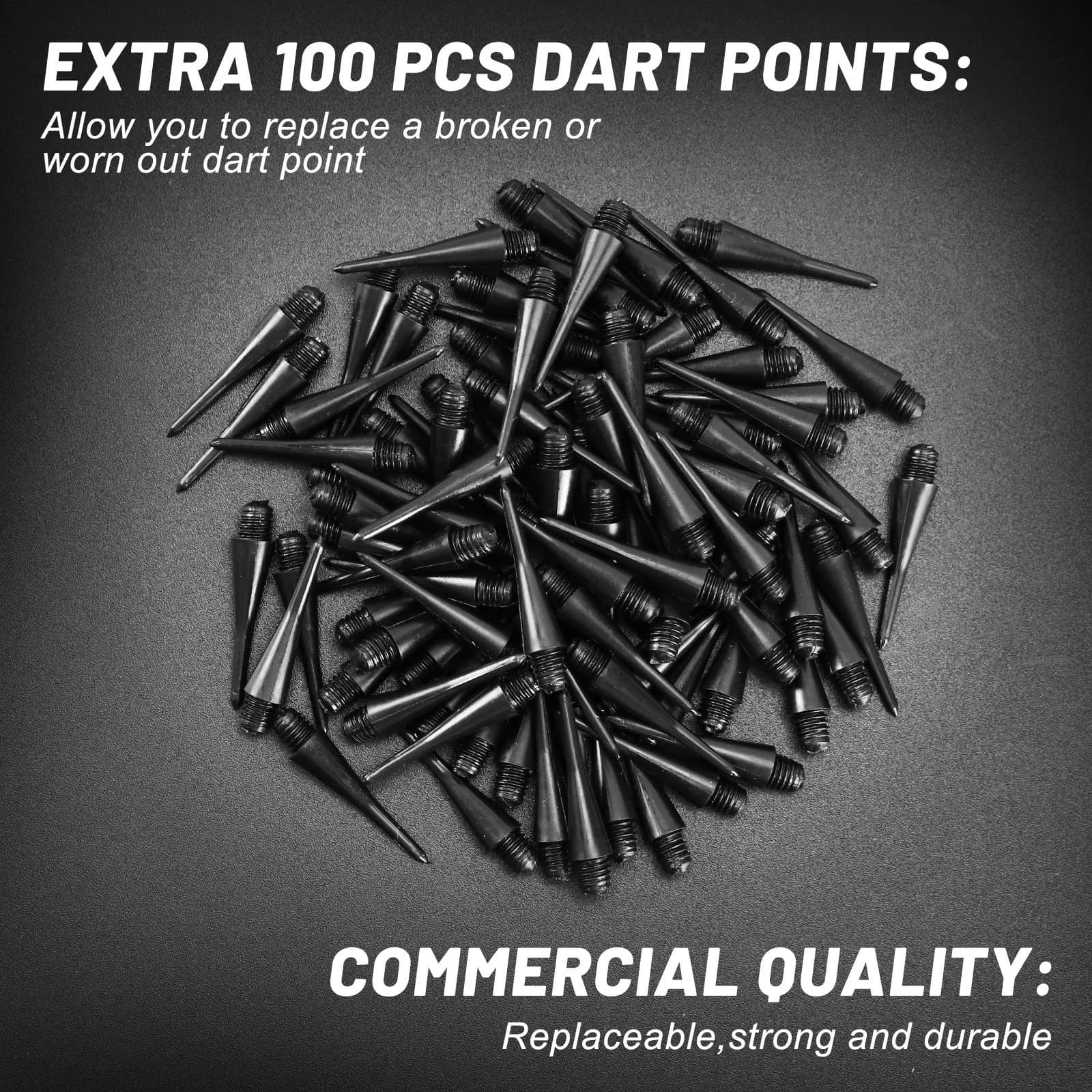 Accmor 12 Pack Soft Tip Darts with 100 Extra Tips | 14.8cm (5.8 inch) Metal Shaft Darts, 13g - view 6