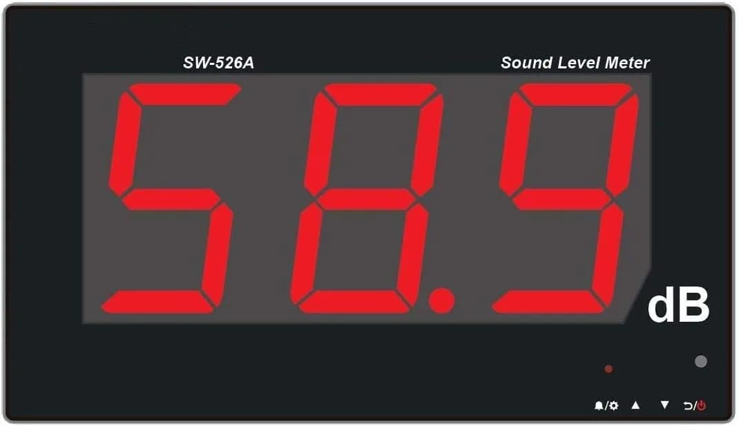 TestHelper SW-526A Sound Level Meter Tester 30-130dB 18in LCD Wall Hanging — Enlarged Sound Level Meter