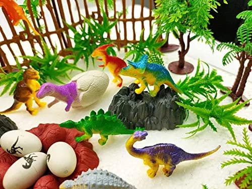 MOMOONNON 56PCS Dinosaur Cake Toppers with Model Trees | Fun & Educational Birthday Decor in India thumbnail 4