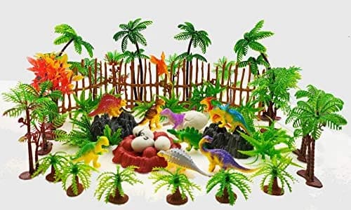 MOMOONNON 56PCS Dinosaur Cake Toppers with Model Trees | Fun & Educational Birthday Decor in India thumbnail 7