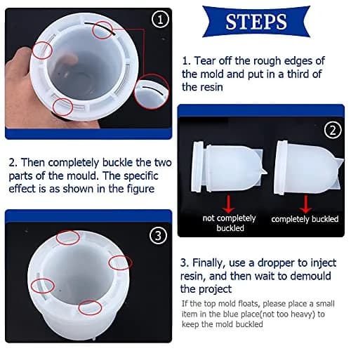 Wehous Cloche Bell Jar Display Dome Resin Mold with Base Dice Cup | Elegant Jewelry & Craft Showcase (120 chars) thumbnail 5
