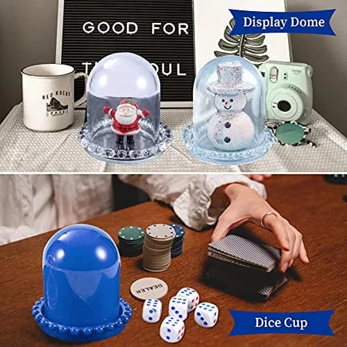 Wehous Cloche Bell Jar Display Dome Resin Mold with Base Dice Cup | Elegant Jewelry & Craft Showcase (120 chars) thumbnail 6