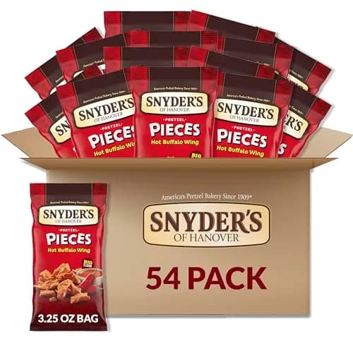 Snyder's of Hanover Hot Buffalo Wing Pretzel Pieces | Crunchy, Spicy Snack, 19.5oz (6 Pack) thumbnail 1