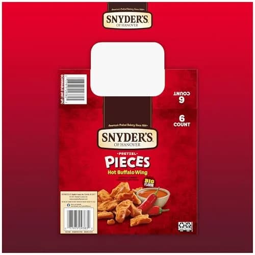 Snyder's of Hanover Hot Buffalo Wing Pretzel Pieces | Crunchy, Spicy Snack, 19.5oz (6 Pack) thumbnail 5