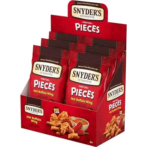 Snyder's of Hanover Hot Buffalo Wing Pretzel Pieces | Crunchy, Spicy Snack, 19.5oz (6 Pack) thumbnail 8