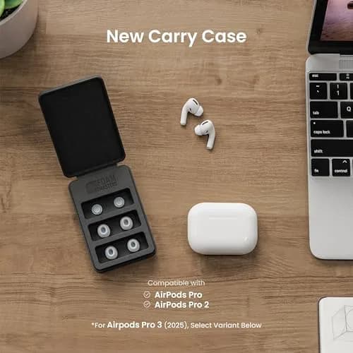 AutoLine Pro FoamMasters Memory Foam Ear Tips for AirPods Pro 1&2 White, S/M/L | Ergonomic Fit & Noise Isolation thumbnail 3