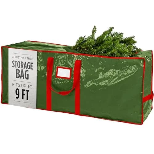Handy Laundry Christmas Tree Storage Bag for 9 Foot Artificial Trees | Durable Waterproof Green Bag with Handles thumbnail 1