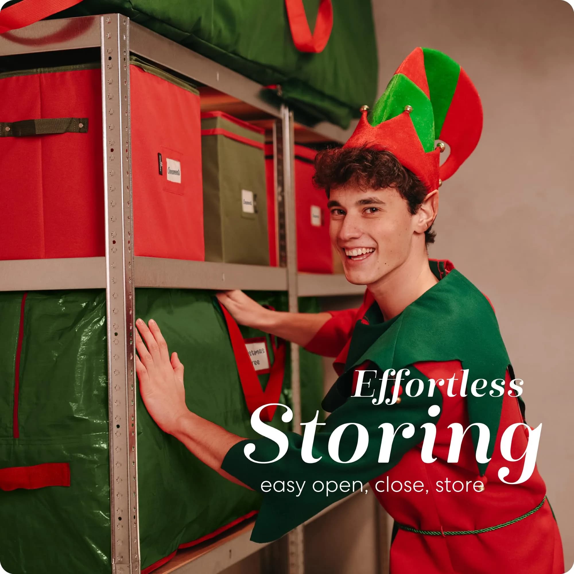Handy Laundry Christmas Tree Storage Bag for 7.5 ft Trees | Durable Waterproof Material, Zippered, Carry Handles, Protects Against Dust, Insects & Moisture (Green) - view 6