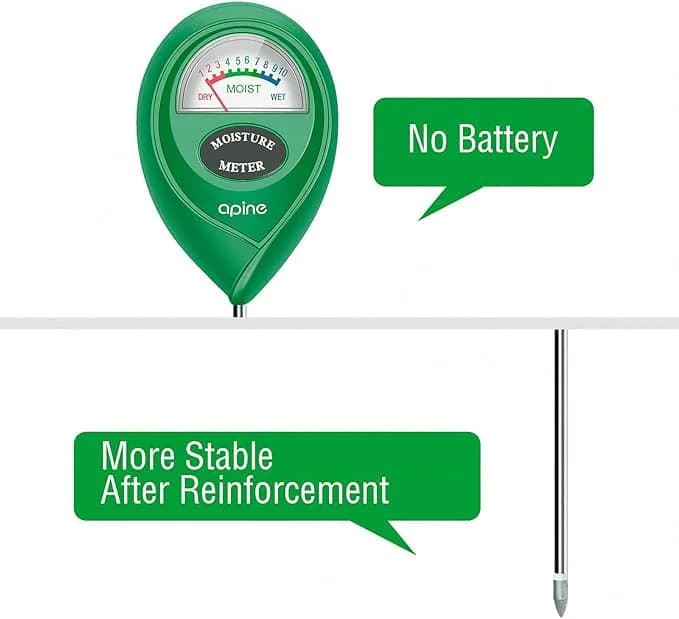 apine Soil Moisture Meter for Indoor/Outdoor Plants | Green, 26 cm (10.24 in) Probe thumbnail 7