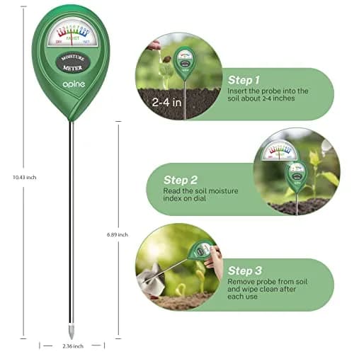 apine Soil Moisture Meter for Indoor/Outdoor Plants | Green, 26 cm (10.24 in) Probe thumbnail 2