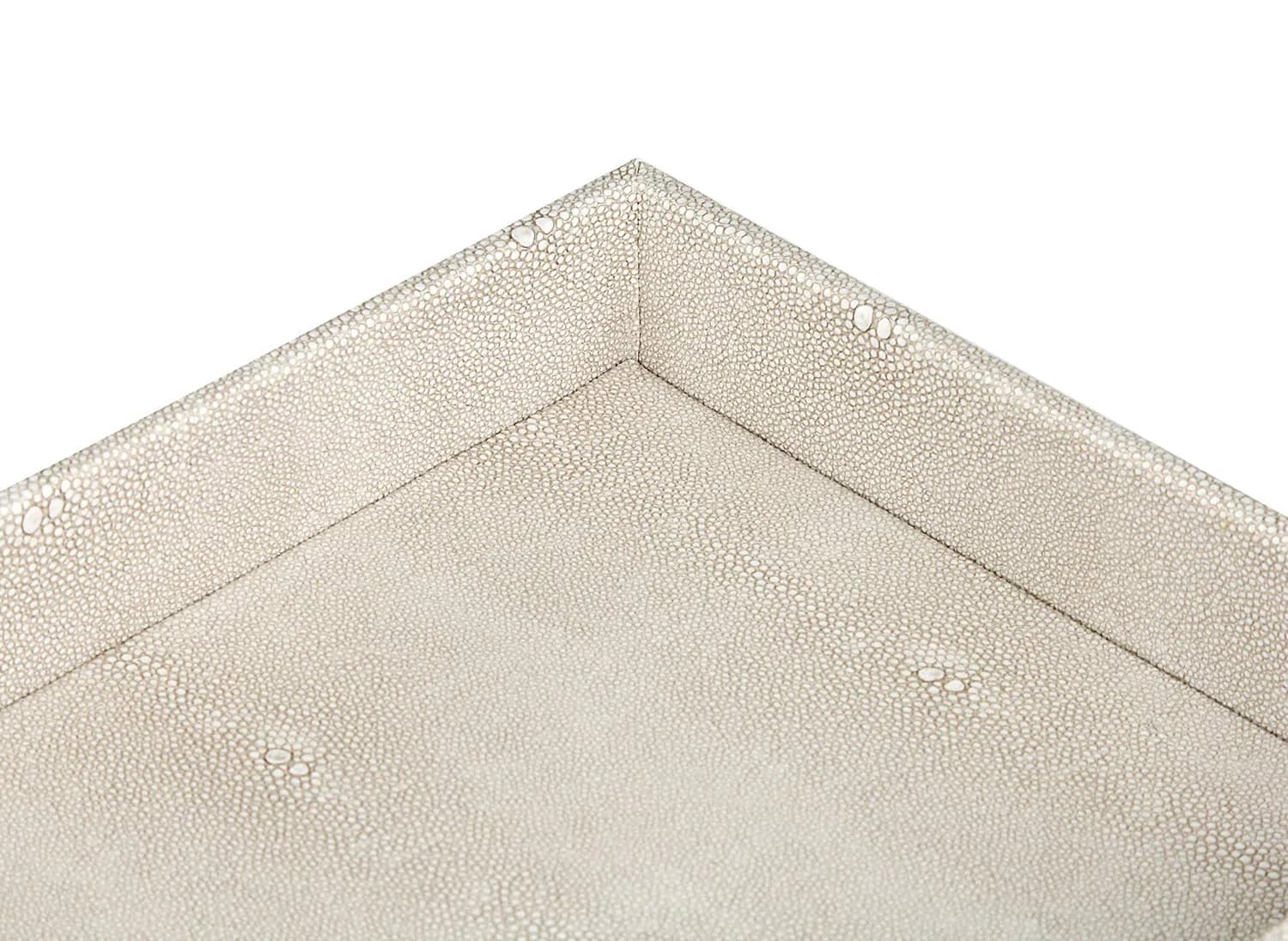HofferRuffer Elegant Desktop Organizer Tray 25.9cm (10.2") | Faux Leather Shagreen Vanity Holder - view 8