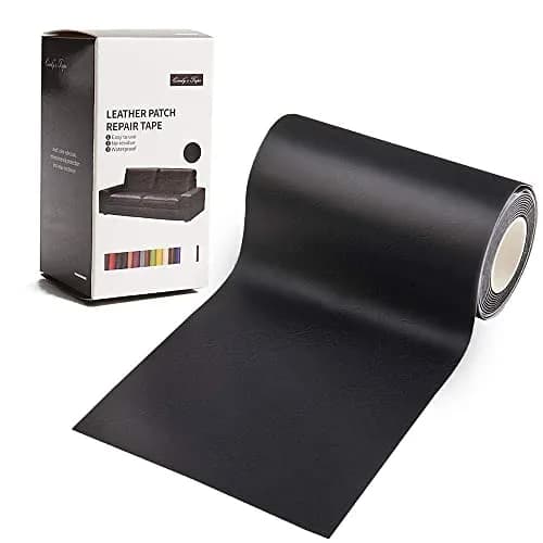 Cindy's Tape Black Leather Repair Patch Kit 10.16cm x 152.4cm (4 x 60 inch) | Waterproof Self-Adhesive Vinyl & Leather Repair Tape thumbnail 1