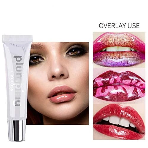 MAEPEOR Plumping Lipgloss 09#Transparent (1 Fl Oz) | High Shine Moisturizing Jelly Lip Gloss for Fuller Lips thumbnail 5