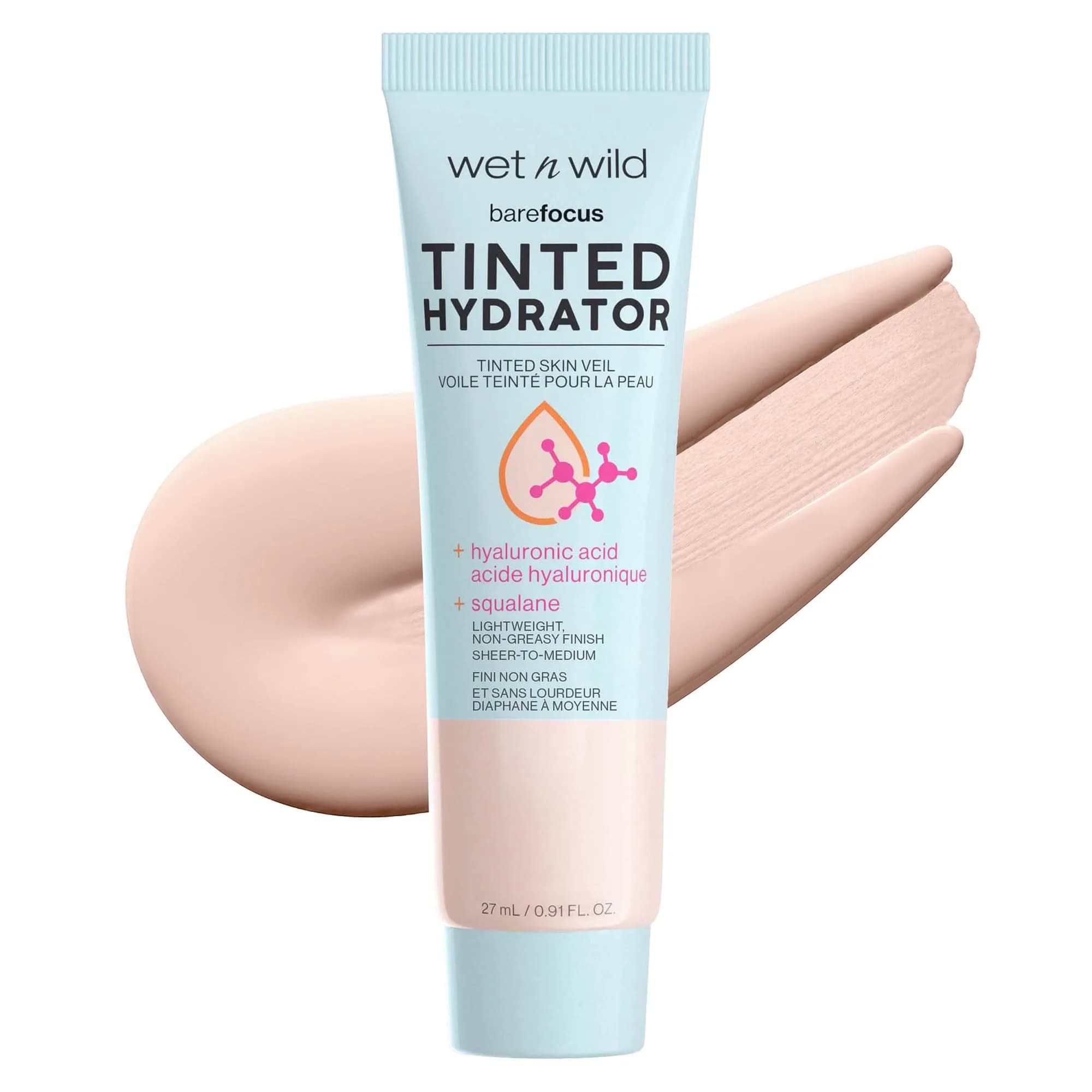 wet n wild Bare Focus Tinted Hydrator Skin Veil Porcelain | Lightweight Buildable Coverage 25.8 ml (0.91 fl oz) - main product image