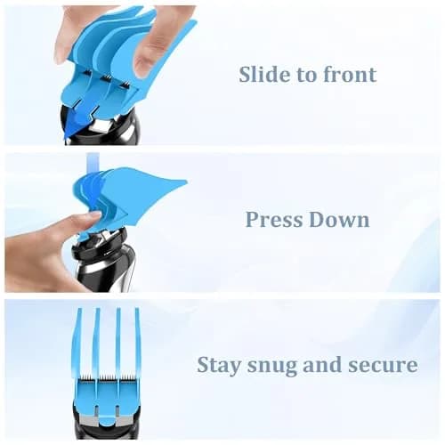 CR8GR8 Blue Hair Clipper Guides, 1.25" 1.5" 2" | Mega No.16 No.12 No.10 for Wahl Clippers thumbnail 6