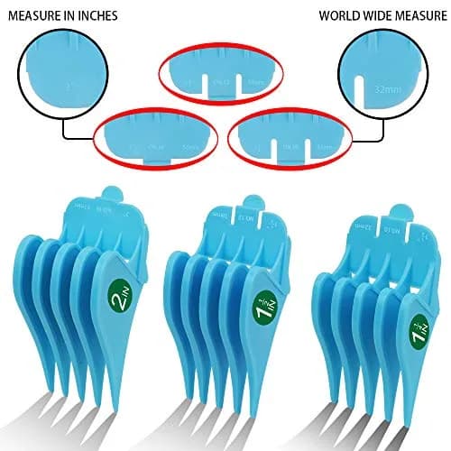 CR8GR8 Blue Hair Clipper Guides, 1.25" 1.5" 2" | Mega No.16 No.12 No.10 for Wahl Clippers thumbnail 2