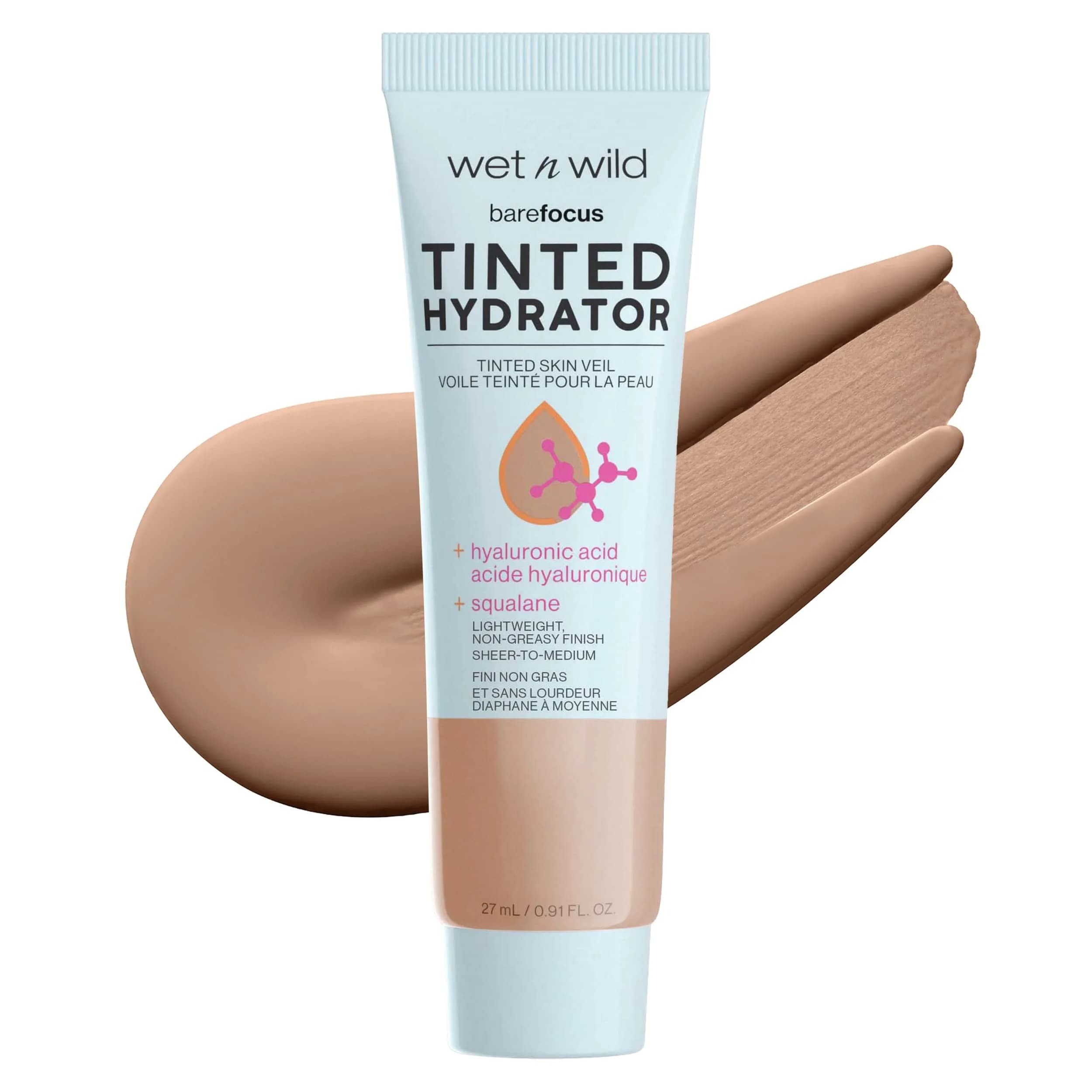 wet n wild Bare Focus Tinted Hydrator Skin Veil Tan Medium Deep 25ml (0.91 Fl Oz) | Buildable Coverage for Radiant Skin - main product image