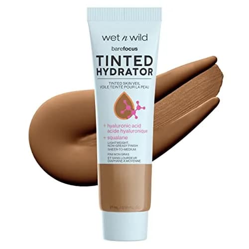 wet n wild Bare Focus Tinted Hydrator Deep 25.8 ml (0.91 fl oz) | Hydrating Tinted Skin Veil with Hyaluronic Acid & Vegan Squalane - main product image