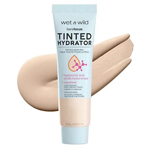 wet n wild Bare Focus Tinted Hydrator Skin Veil - Light Medium | Lightweight Tinted Moisturizer with Hyaluronic Acid & Vegan Squalane - main product image