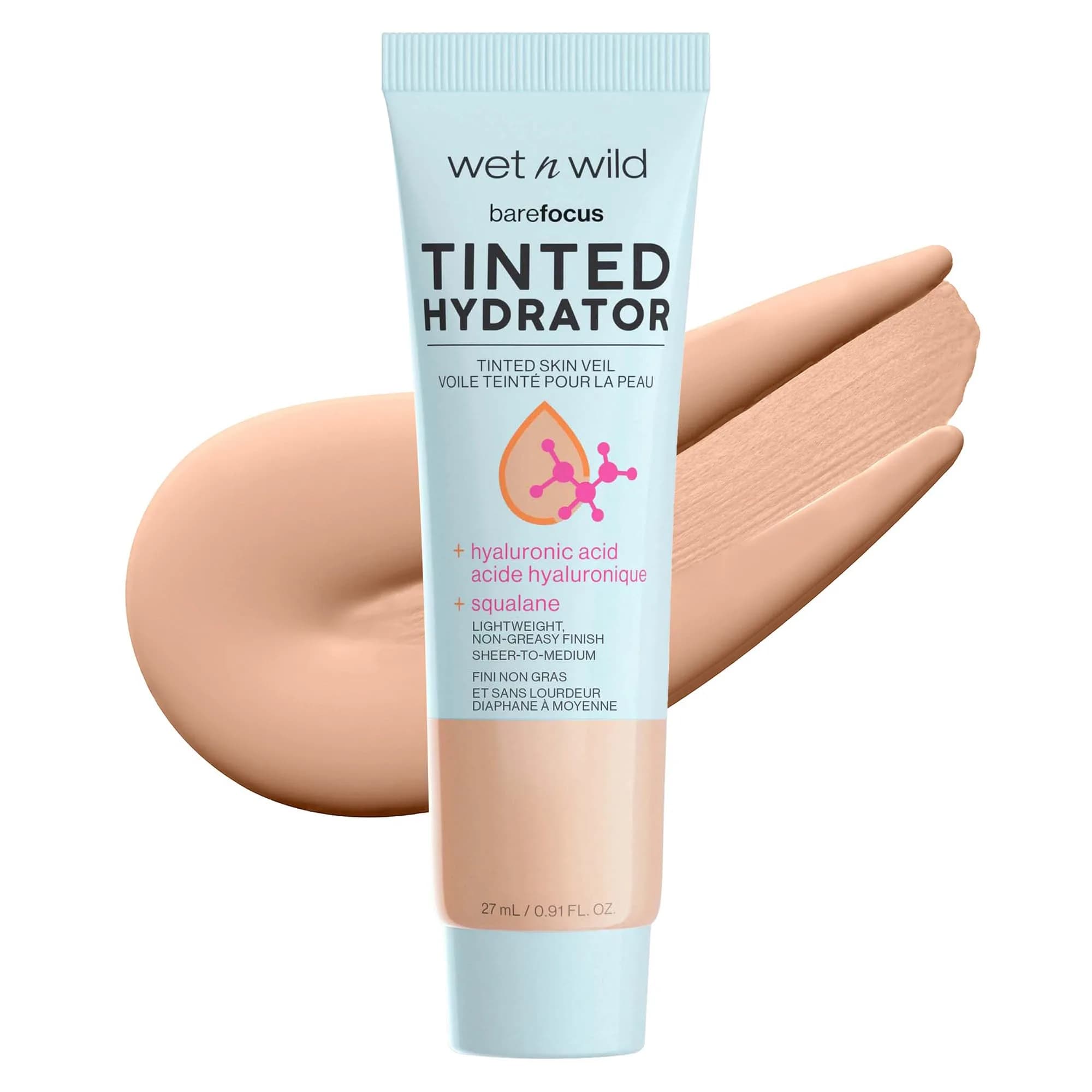 wet n wild Bare Focus Tinted Hydrator Skin Veil - Light | Lightweight Buildable Coverage, Semi-Matte Finish - main product image