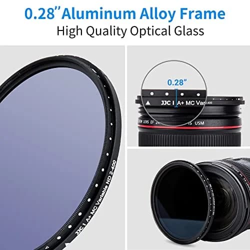 JJC 58mm Variable Neutral Density Filter ND2 to ND400 | Slim Fader ND for Canon & More thumbnail 6