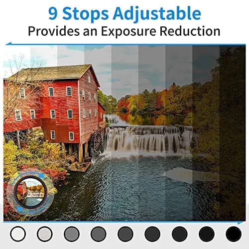 JJC 58mm Variable Neutral Density Filter ND2 to ND400 | Slim Fader ND for Canon & More thumbnail 3