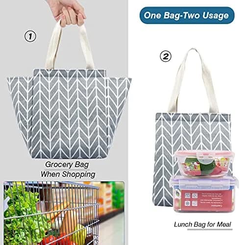 iknoe 9L Insulated Lunch Bag for Men & Women | Leak-Resistant Gray, Space Theme, Lightweight & Spacious, 9 Liters thumbnail 5