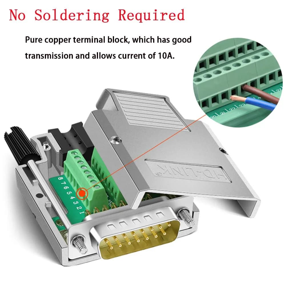 ANMBEST DB15 Solderless Serial Adapter Male 15-Pin | Connect Legacy Devices in India - view 3