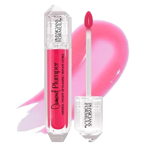 Physicians Formula Mineral Wear Diamond Lip Plumper Gloss Pink Radiant Cut 5ml (0.17 Fl Oz) | Vegan Hydrating Formula thumbnail 1