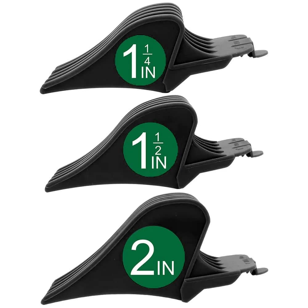 CR8GR8 Professional Hair Clipper Guards 1.25" 1.5" 2" | Fits Most Wahl Clippers (Black, 3-Count)