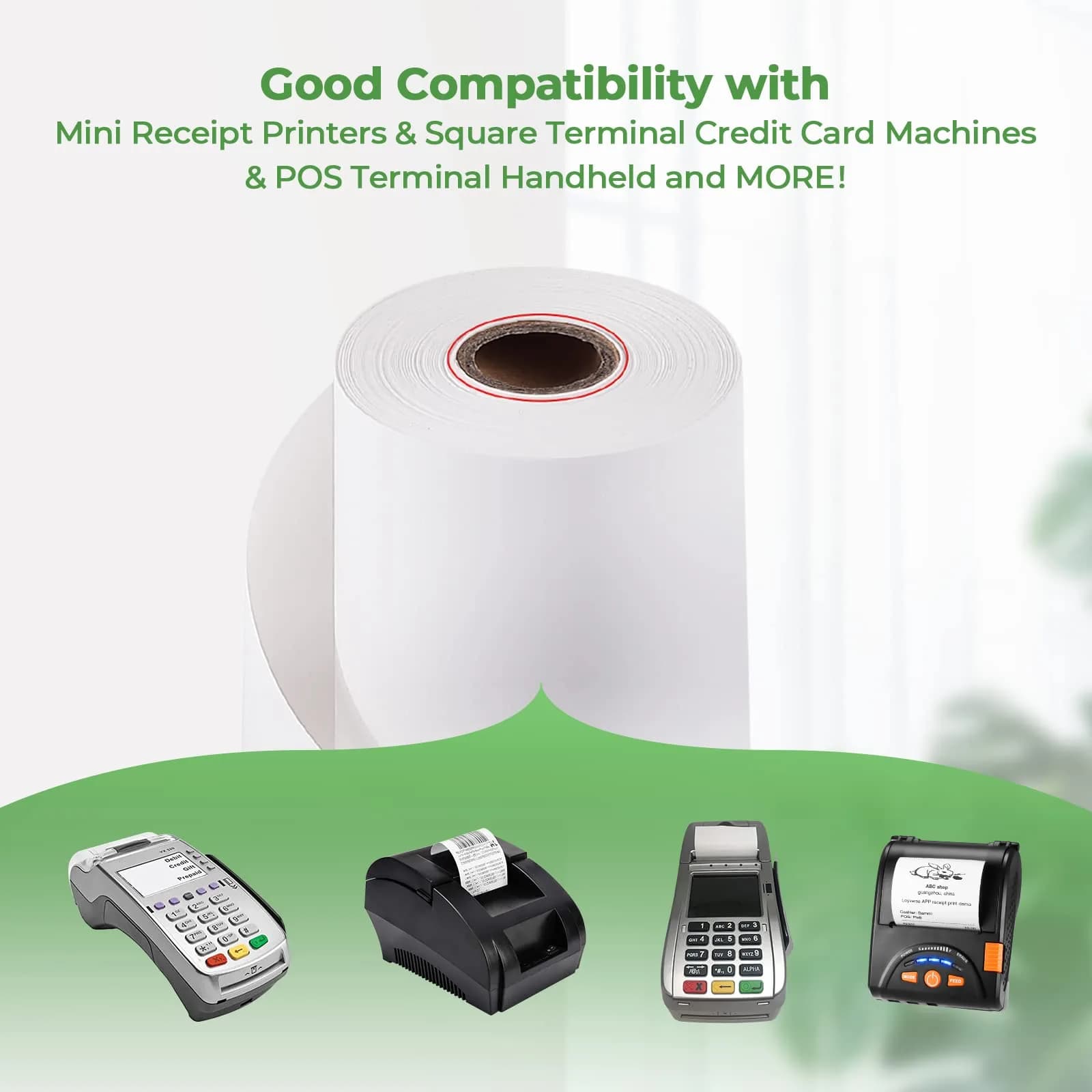 MUNBYN 50 Rolls Thermal Paper 56mm x 16m (2.2" x 50ft) | BPA Free Receipt Paper for POS Printers - view 4