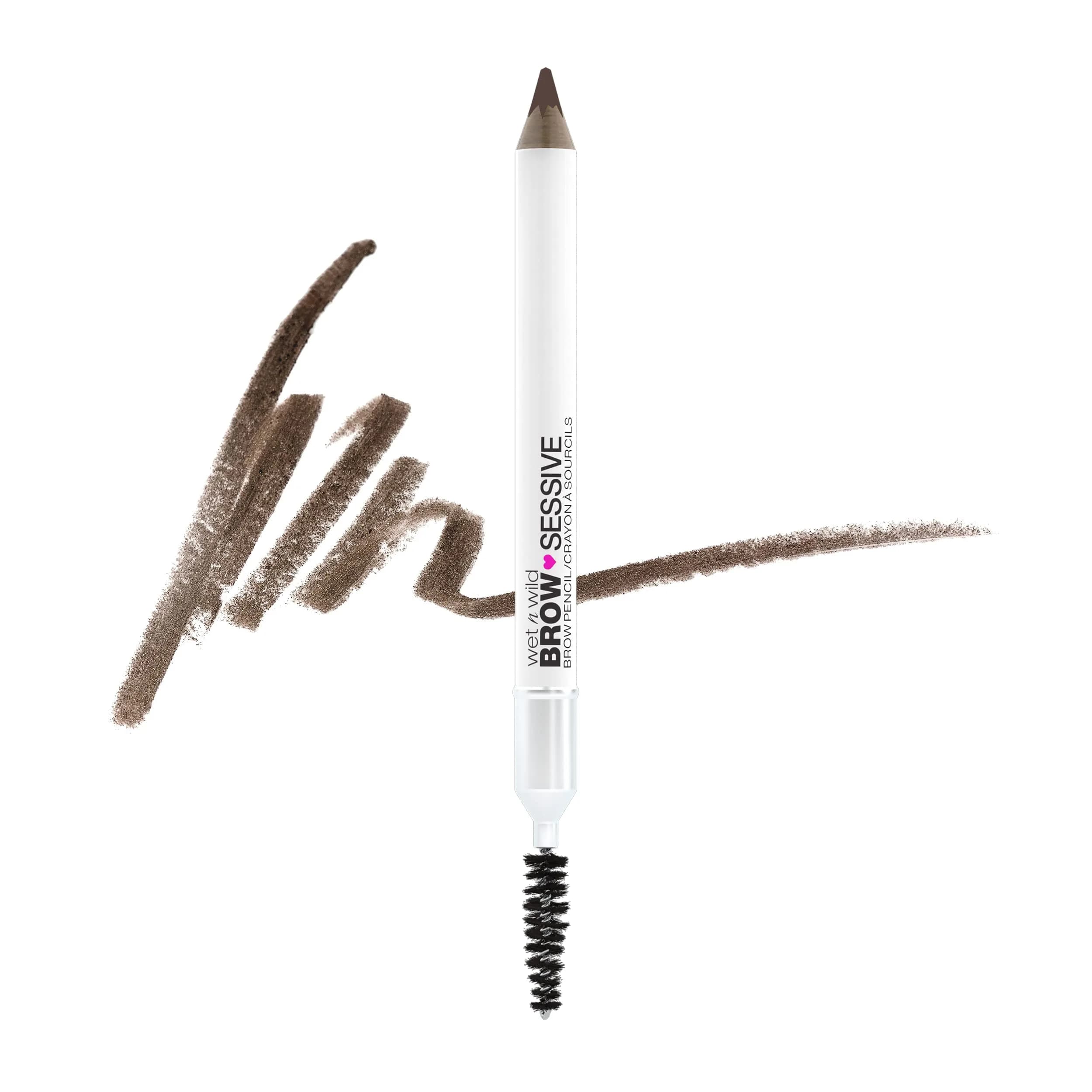 wet n wild Brow-Sessive Brow Pencil Medium Brown | Ultra-Precise Dual Ended Spoolie Brush for Perfect Buildable Blendable Shaping - main product image