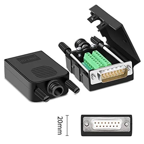 ANMBEST DB15 Solderless Serial Adapter Male+Female | RS232 15-Pin Terminal Connectors for Industrial Instrumentation thumbnail 4