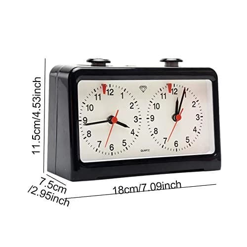 Just E Joy Classic Analog Style Chess Clock with Quartz Movement & Larger Base | Accurate Timing for Competitions thumbnail 4