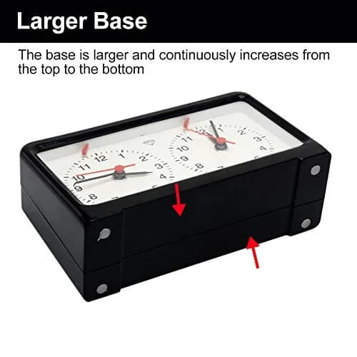 Just E Joy Classic Analog Style Chess Clock with Quartz Movement & Larger Base | Accurate Timing for Competitions thumbnail 8