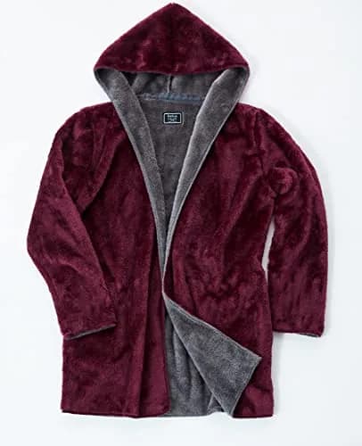 Safus Wearable Blanket Hoodie in Thick Fleece Jacket with Pocket - Burgundy - Large Size | Warm & Cozy for Adults thumbnail 8