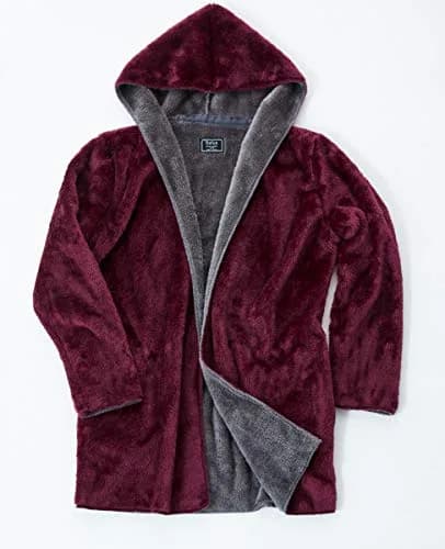 Safus Wearable Blanket Hoodie in Thick Fleece Jacket with Pocket - Burgundy - Large Size | Warm & Cozy for Adults thumbnail 9