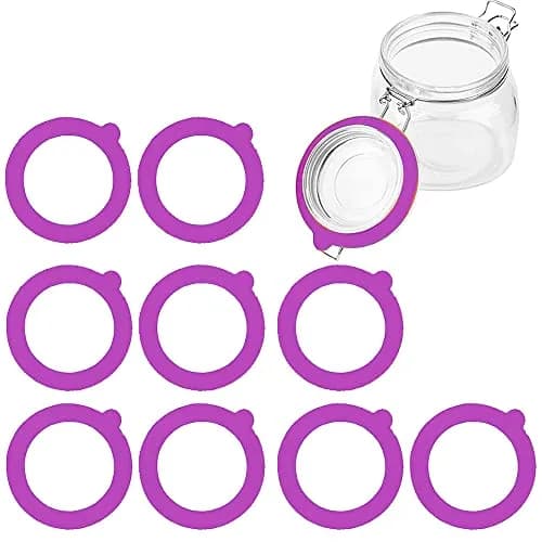 Gemhill Silicone Replacement Gasket 97mm | Leak-Proof Mason Jar Seal Rings (10pcs) - main product image